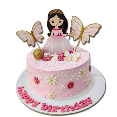 "Disney Princess Butterscotch cake - 2 kg (photo cake) - code D02 - Click here to View more details about this Product